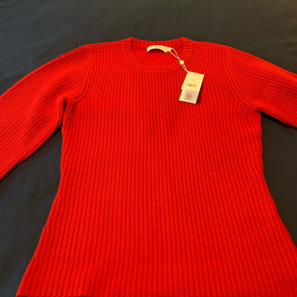 Tory Burch Kennedy Sweater - True Red - XS